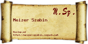 Meizer Szabin névjegykártya